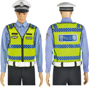 交巡警多功能反光马甲